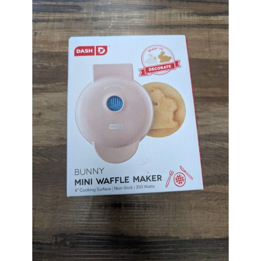 Dash Bunny Mini Waffle Maker Pink 4